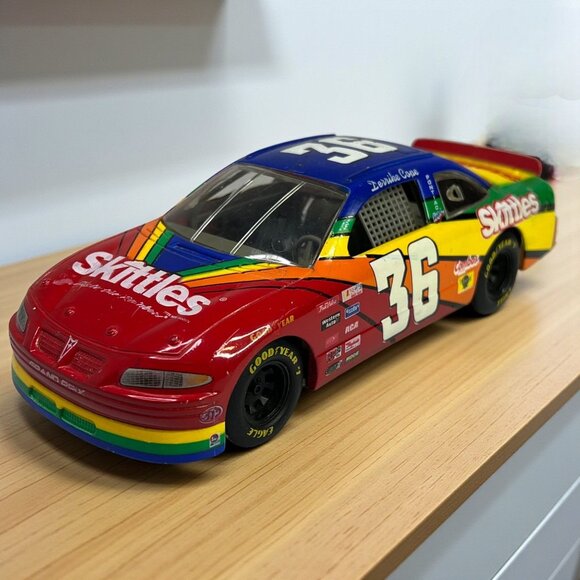 NASCAR Diecast Model 1996 Pontiac Grand Prix #36 Skittles Derrick Cope (damaged) - Picture 1 of 13